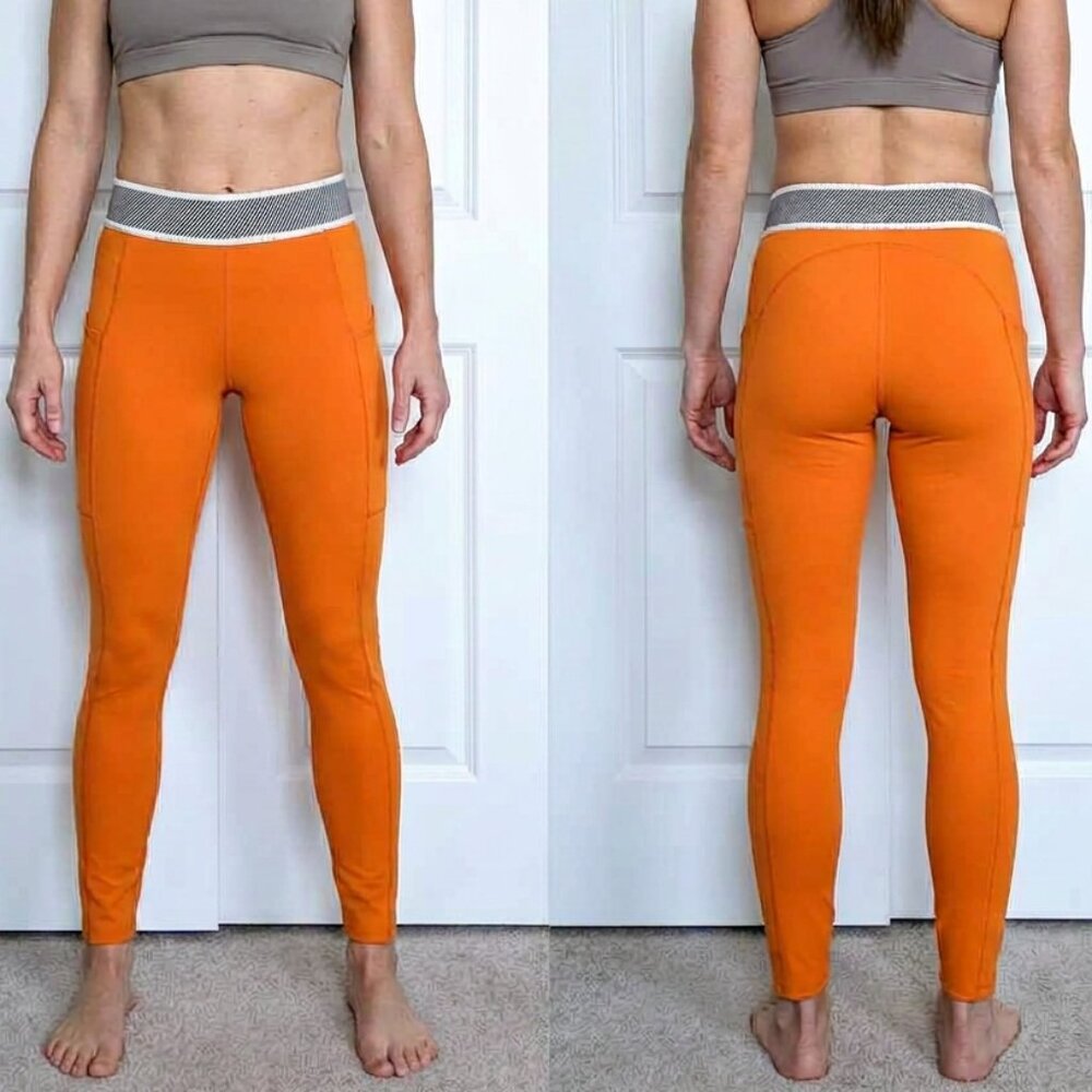 FREE PEOPLE MOVEMENT Active Athleisure Mustard Yellow Leggings Size Small EUC